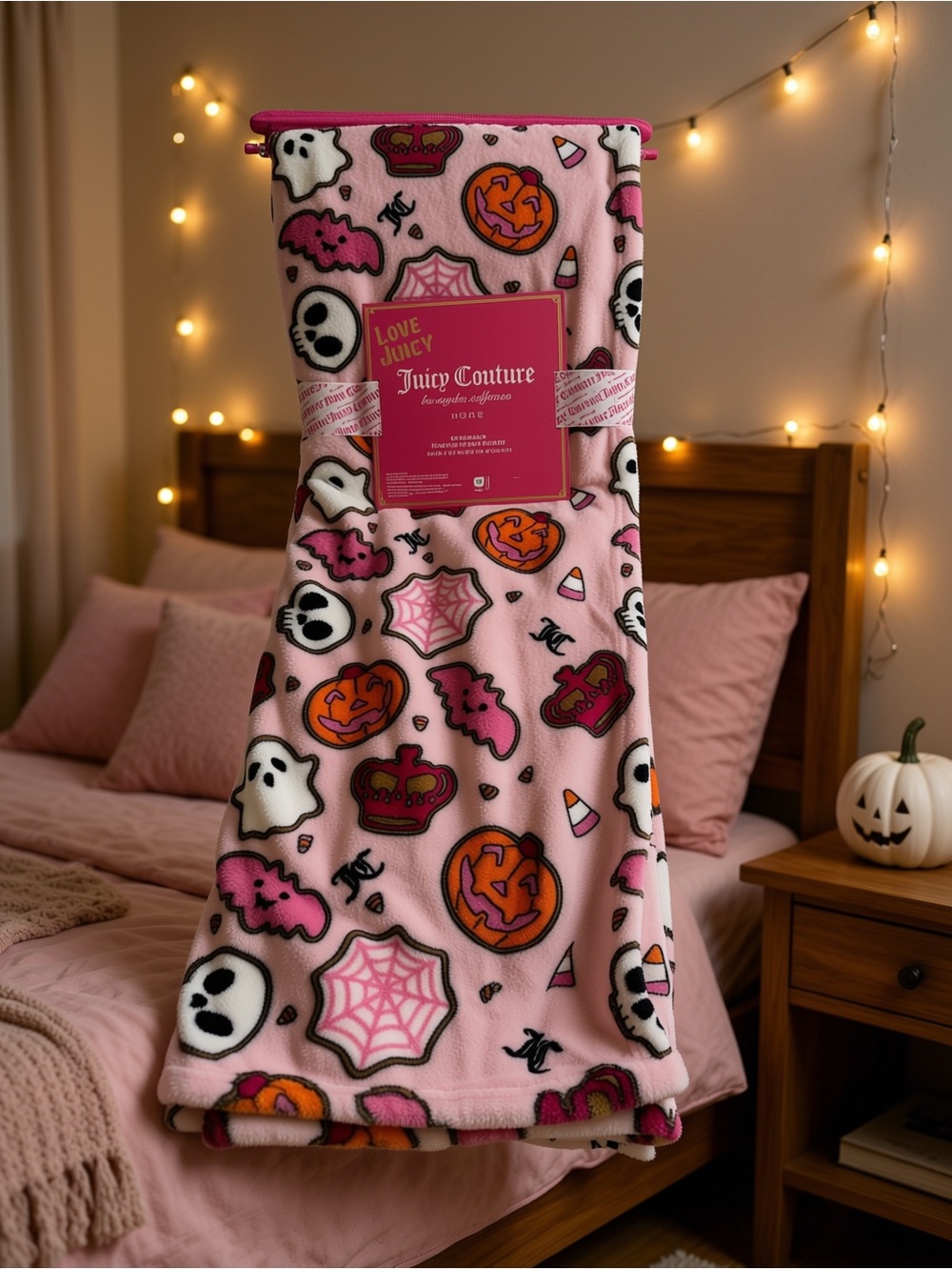 🆕JUICY COUTURE OVERSIZED ULTRA SOFT PLUSH THROW/BLANKET💗